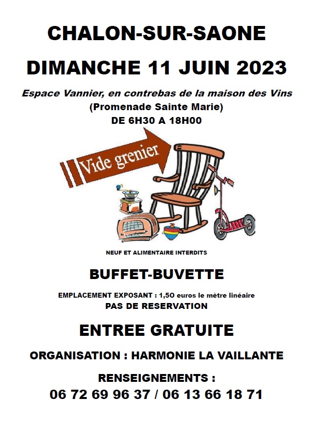 Vide Grenier Dimanche Juin L Espace Vannier Organis Par La