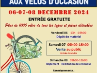 La traditionnelle bourse aux vélos d'occasion est annoncée les 6,7 et 8 décembre 