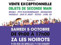 Une vente exceptionnelle d'objets de seconde main à la ressourcerie de Chagny ce samedi 