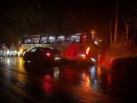 Au niveau de Charrecey, un bus a terminé sa course dans le fossé 