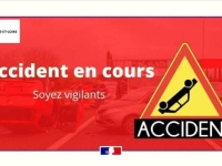 Attention si vous souhaitez rejoindre l'A6 depuis Le Creusot.. un accident en cours et une déviation 