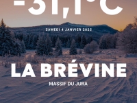 -31°c dans le Massif du Jura... cette nuit 