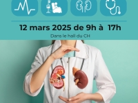 La journée nationale du rein vous donne rendez-vous le 12 mars à l'hôpital de Chalon sur Saône 