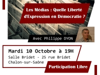 Un Mardi alternatif d’ACTE consacré aux médias et à la liberté d’expression avec Philippe Dyon