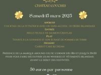 Ce samedi 15 mars, venez célébrer la Saint-Patrick au Château de Couches !