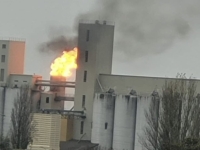 Violent incendie d'un silo à grains à Beaune 