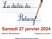 Avec le soutien du CCAS de Fragnes-La Loyère le club Chalon Saint-Vincent vous annonce la Dictée du Rotary samedi 27 janvier