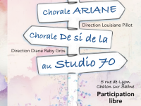 Les chorales Ariane et De Si de la en représentation au Studio 70 