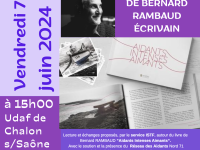 France Alzheimer 71 et le Réseau des aidants 71 avec le soutien de l'UDAF vous invitent à une lecture publique en présence de Bernard Rambaud 