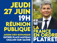 LEGISLATIVES- 5e circonscription de Saône et Loire - Gilles Platret en réunion publique en plein air jeudi soir à Chalon 