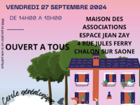 Le Cercle Généalogique de Chalon sur Saône ouvre ses portes les 23 et 27 septembre 