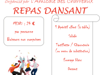 Repas dansant de l'Amicale des Charreaux le samedi 26 octobre 