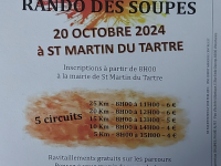 La 24e Edition Rando des Soupes à Saint Martin du Tartre... c'est ce dimanche 