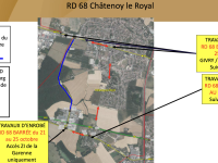 Des perturbations à venir à Châtenoy Le Royal sur la RD 68