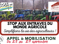 CRISE AGRICOLE - 4 points de mobilisation annoncés en Saône et Loire 