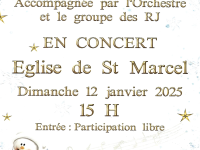 La Chorale "Comme un soleil" vous donne rendez-vous à Saint-Marcel le 12 janvier 