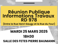 Travaux sur la RD 978 - Réunion publique à Epervans 