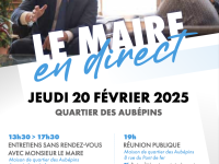 Le maire en direct - Rendez-vous le 20 février aux Aubépins 