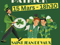 Saint-Jean-de-Vaux aux couleurs de la Saint-Patrick le 15 mars 