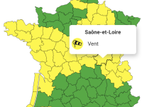 La Saône et Loire en vigilance jaune aux vents violents ce mardi 