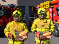 Les sapeurs-pompiers de Chalon sur Saône démarrent la tournée du calendrier 2025 le 2 novembre 