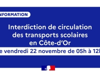 Transports scolaires interdits ce vendredi matin en Côte d'Or 