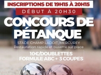 L'Association Sportive Mellecey-Mercurey vous donne rendez-vous pour son tournoi de pétanque le  23 août 