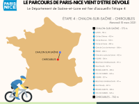 PARIS-NICE - De Chalon sur Saône à Chiroubles en passant par la Roche de Solutré