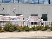 Les techniciens de laboratoire de l'hôpital William Morey à Chalon en grève ce mardi 