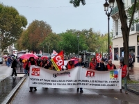 GREVE DU 5 OCTOBRE - 600 personnes ont défilé ce mardi à Chalon sur Saône 