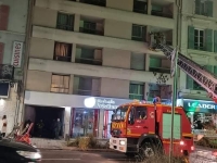 Grosse intervention rue Porte  de Lyon suite à un feu d'appartement 