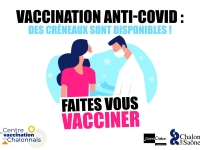 Vaccination anti-covid - Des créneaux sont disponibles au centre de vaccination de Chalon sur Saône 