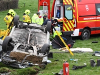 2 blessés graves dans une sortie de route à Saint Vallier 