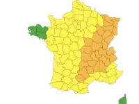 La Saône et Loire toujours  placée en alerte orange aux orages 