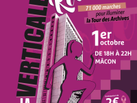 Vendredi 1er octobre 2021 : la Verticale rose, une course d’escaliers dans la tour des Archives départementales à Mâcon au profit d’Octobre rose