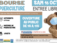 Bourse puériculture le 16 octobre à Châtenoy le Royal