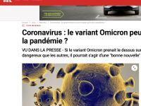 Coronavirus : le variant Omicron peut-il signer la fin de la pandémie ?