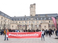 A Dijon,  une manifestation très physique pour soutenir les salles de sport