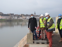 Nouvelle étape pour les travaux d'appontements quai Sainte-Marie à Chalon sur Saône 