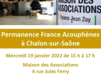 Permanence annoncée à Chalon sur Saône pour France Acouphènes