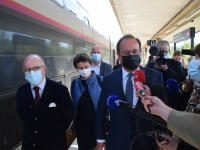 Le TGV de 9h10 en gare de Montchanin avait une coloration très socialiste 