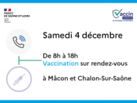 Samedi de vaccination sur rendez-vous à Mâcon et Chalon-sur-Saône