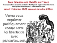 Une manifestation pour le retrait de la loi sécurité, samedi à Mâcon