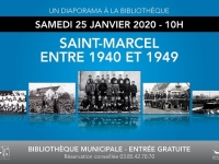 Premier diaporama en 2020 à la Bibliothèque : « Saint-Marcel entre 1940 et 1949 »