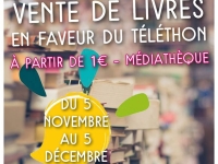 Vente de livres en faveur du Téléthon à la médiathèque 