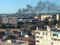 Un important panache de fumée ce mardi en fin de journée au-dessus de Chalon sur Saône 