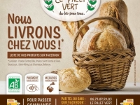 LIVRAISON A DOMICILE - La boulangerie Le Palet Vert se mobilise pour vous livrer du pain bio 