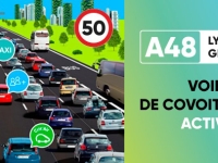 Ouverture d’une voie de covoiturage sur l’A48 à l’entrée de Grenoble au mois de septembre 2020