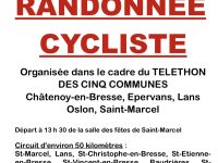 TELETHON 2019 - Randonnée cycliste des 5 communes ce samedi 