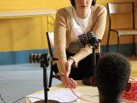 Miss Bourgogne a répondu à l'invitation des écoliers de l'Ecole de l'Est 